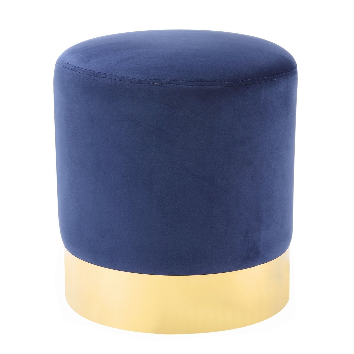 Elsa Velvet Round Ottoman