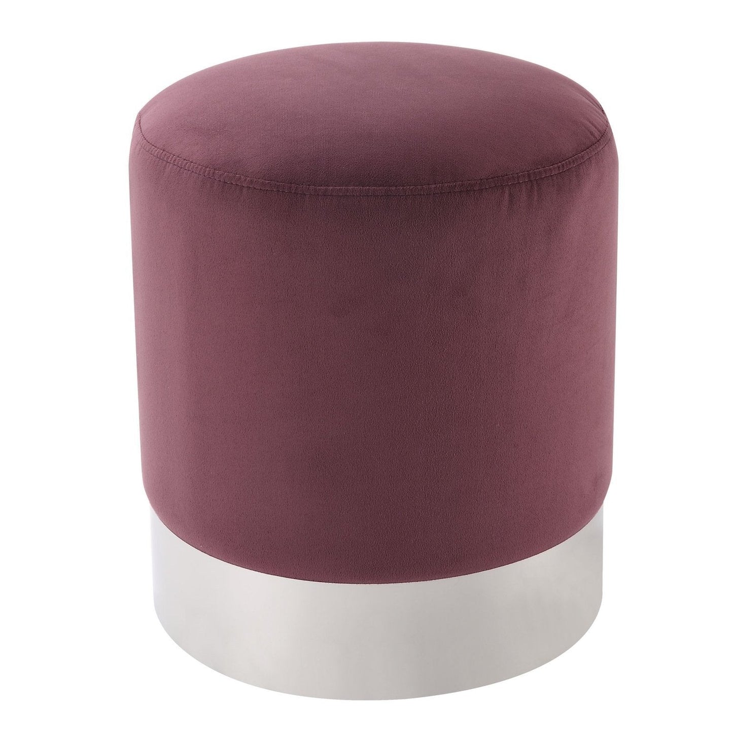 Elsa Velvet Round Ottoman