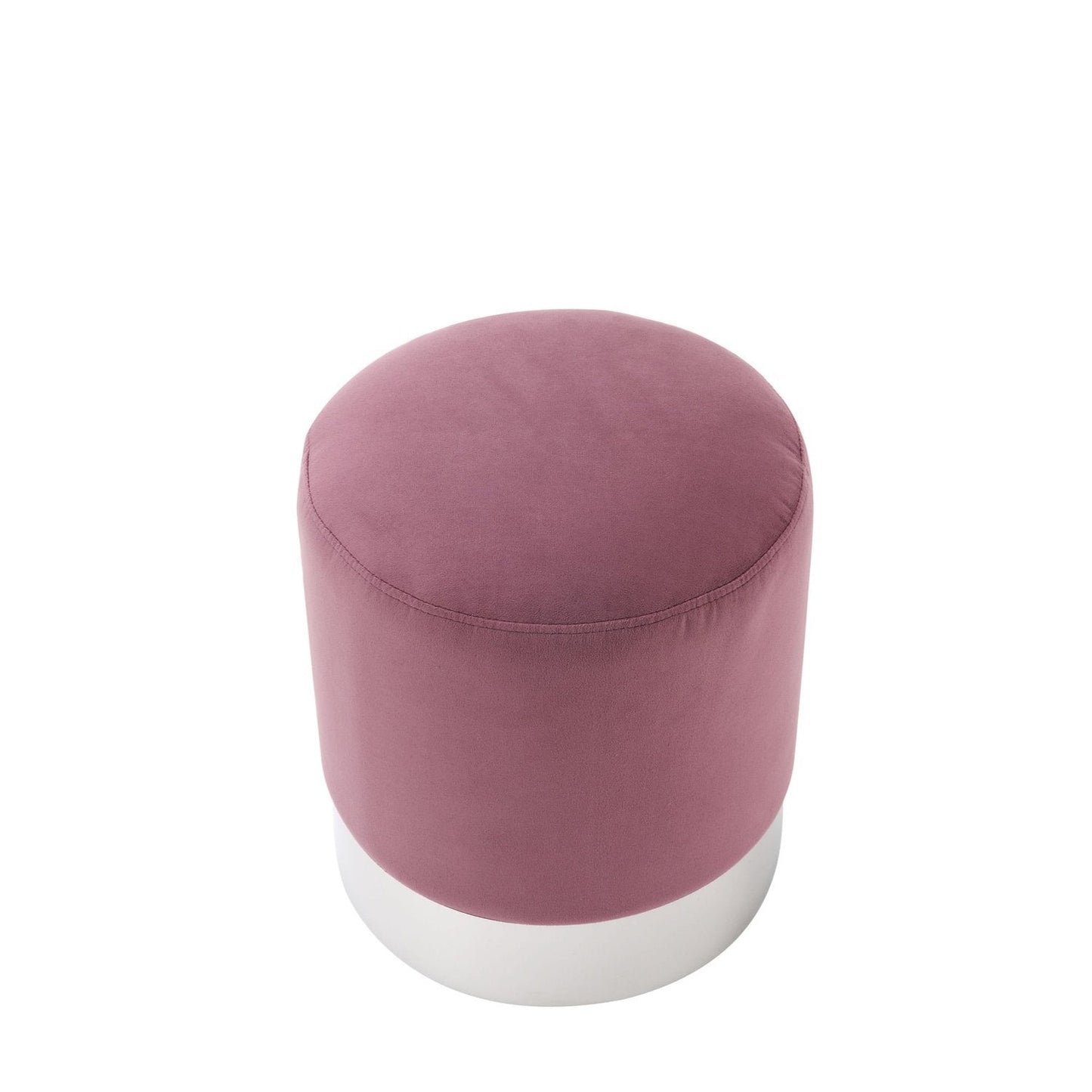 Elsa Velvet Round Ottoman