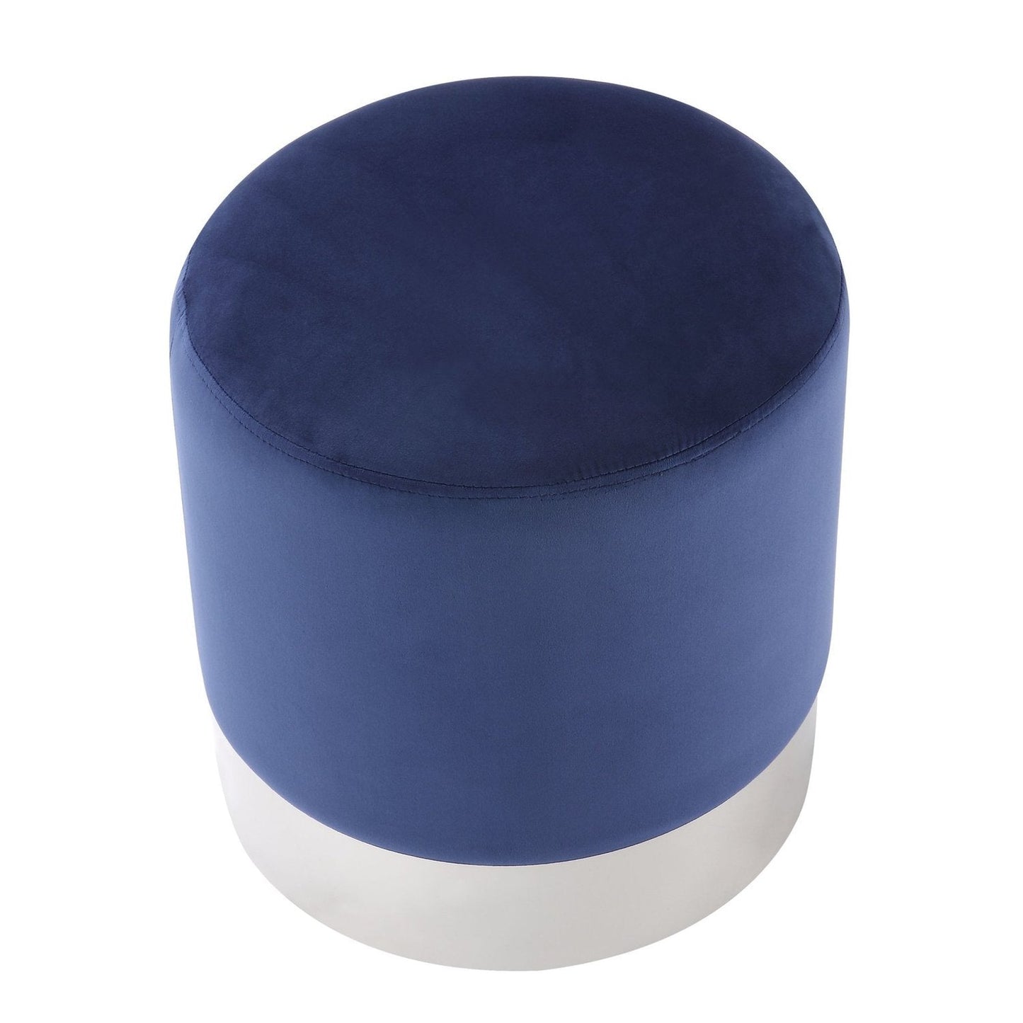 Elsa Velvet Round Ottoman