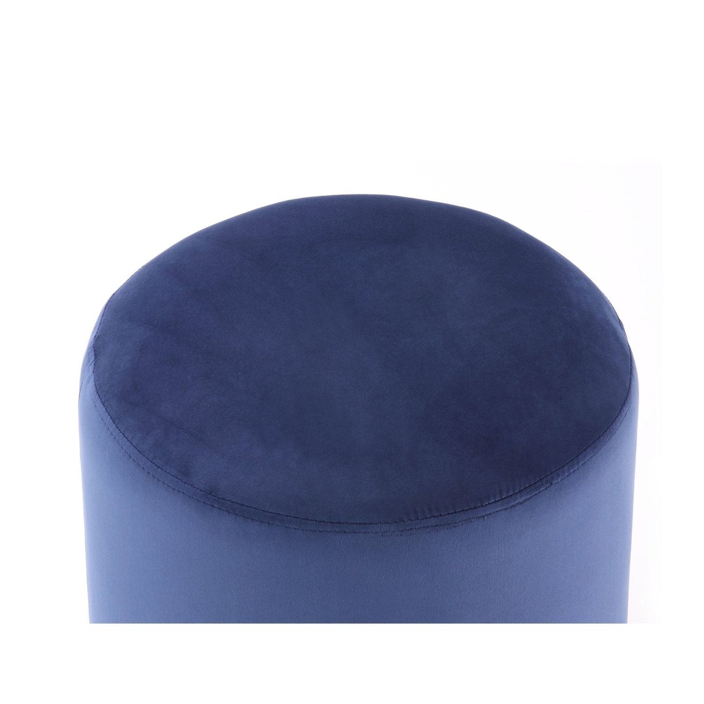 Elsa Velvet Round Ottoman