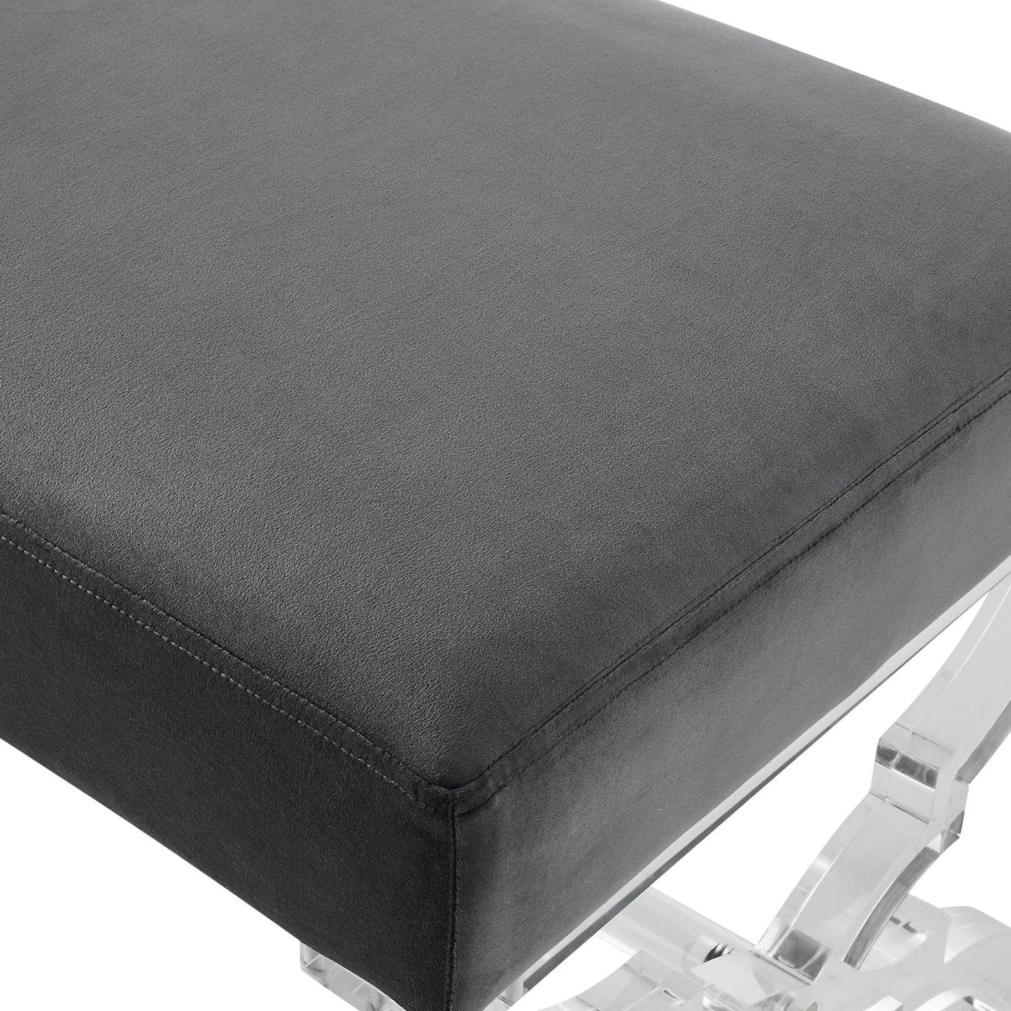 Giselle Velvet X-Leg Ottoman