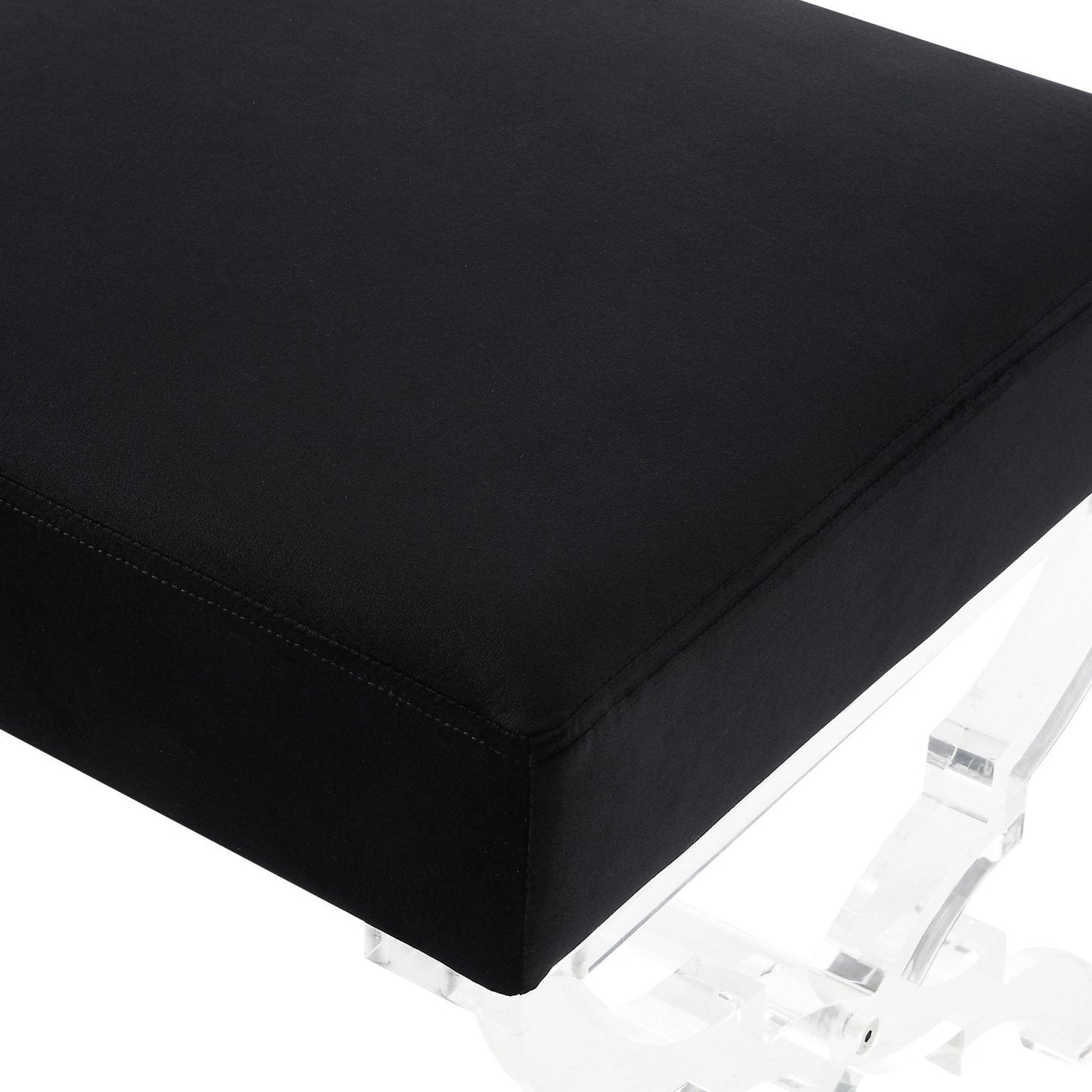 Giselle Velvet X-Leg Ottoman