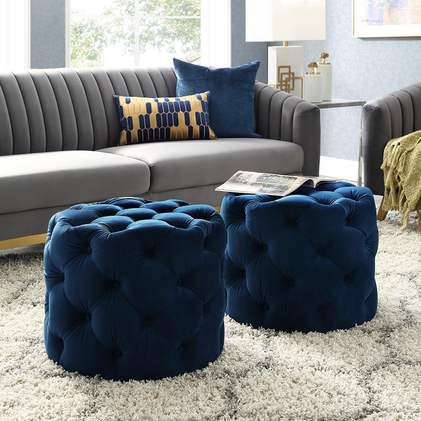 Lauren Round Ottoman