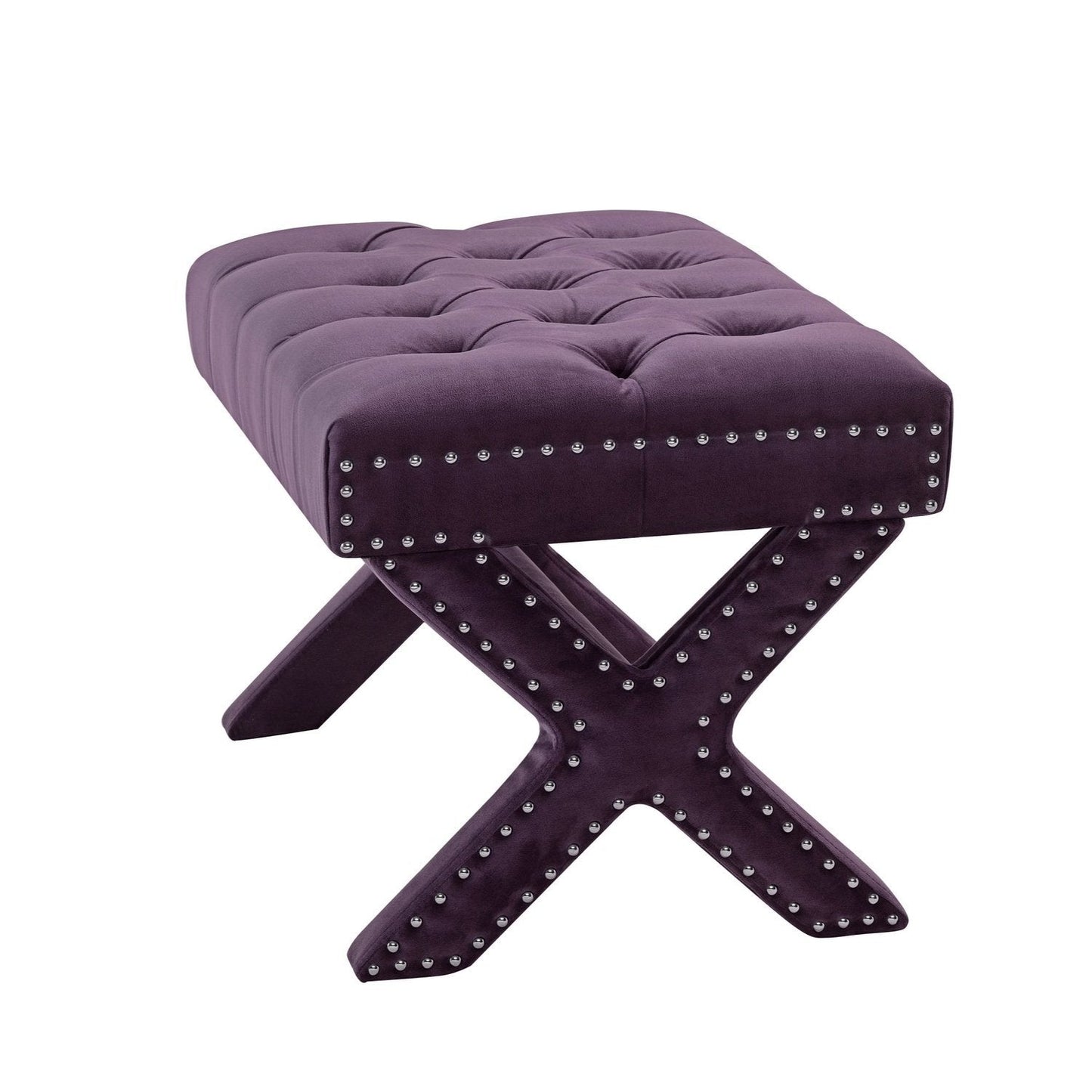 Louis Velvet X-Leg Ottoman