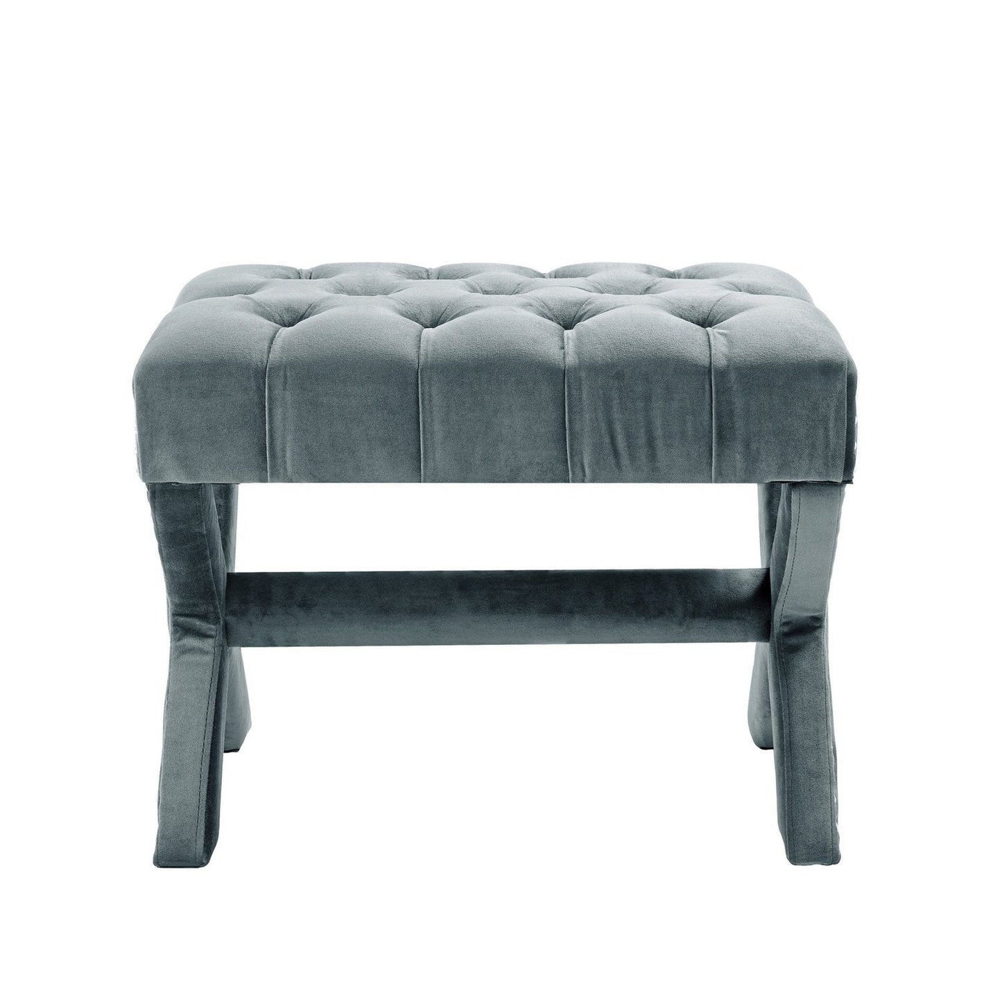 Louis Velvet X-Leg Ottoman
