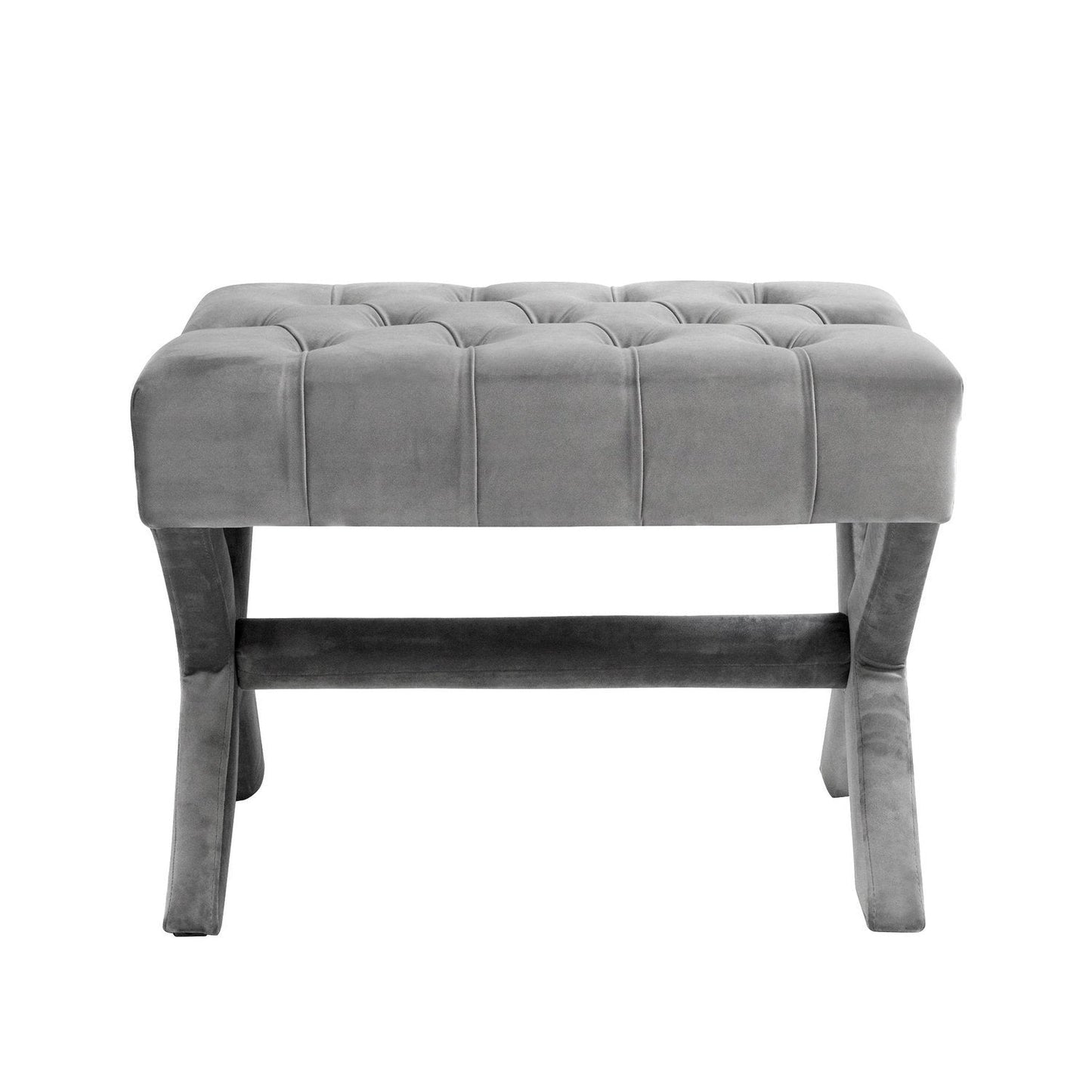 Louis Velvet X-Leg Ottoman