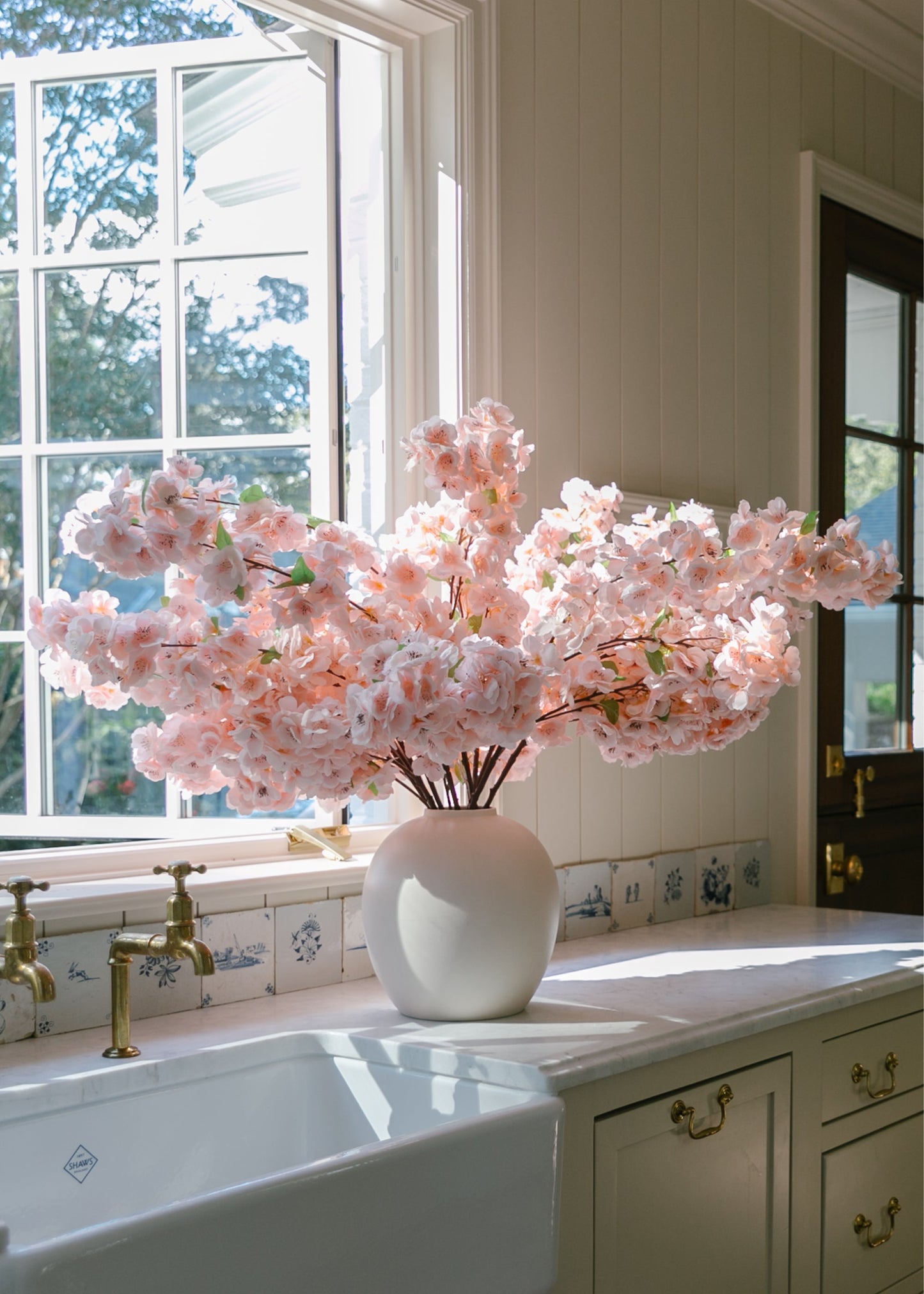 Faux Cherry Blossom in Pink - 44"