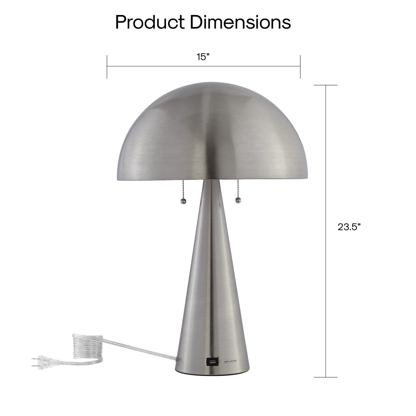 Neveah Table Lamp with USB Port