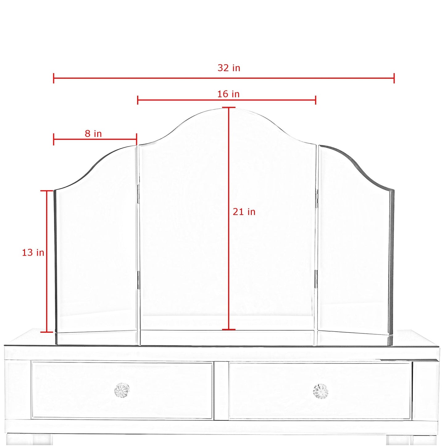 Giselle Tri-Fold Vanity Mirror