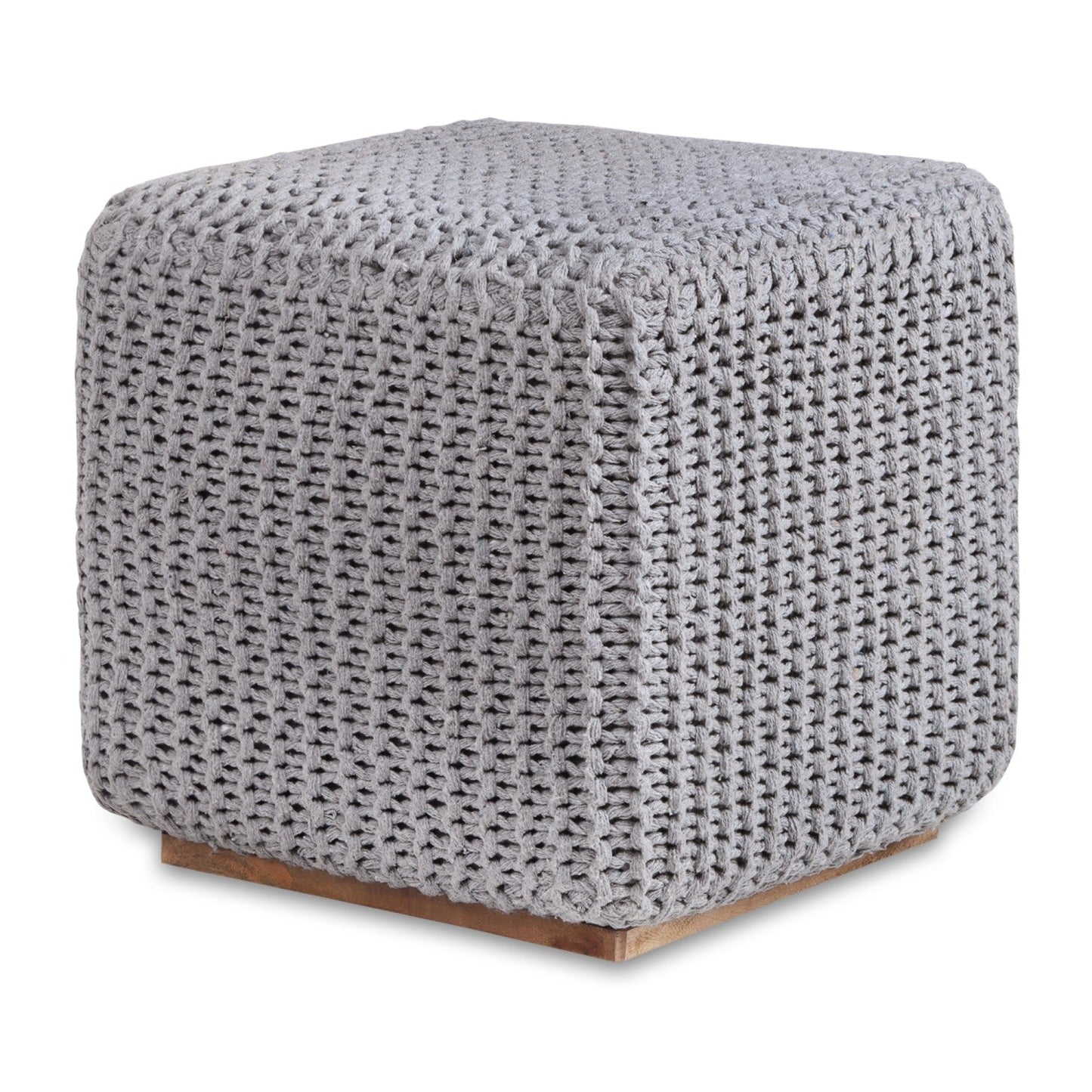 Amayah Pouf with Wooden Tray