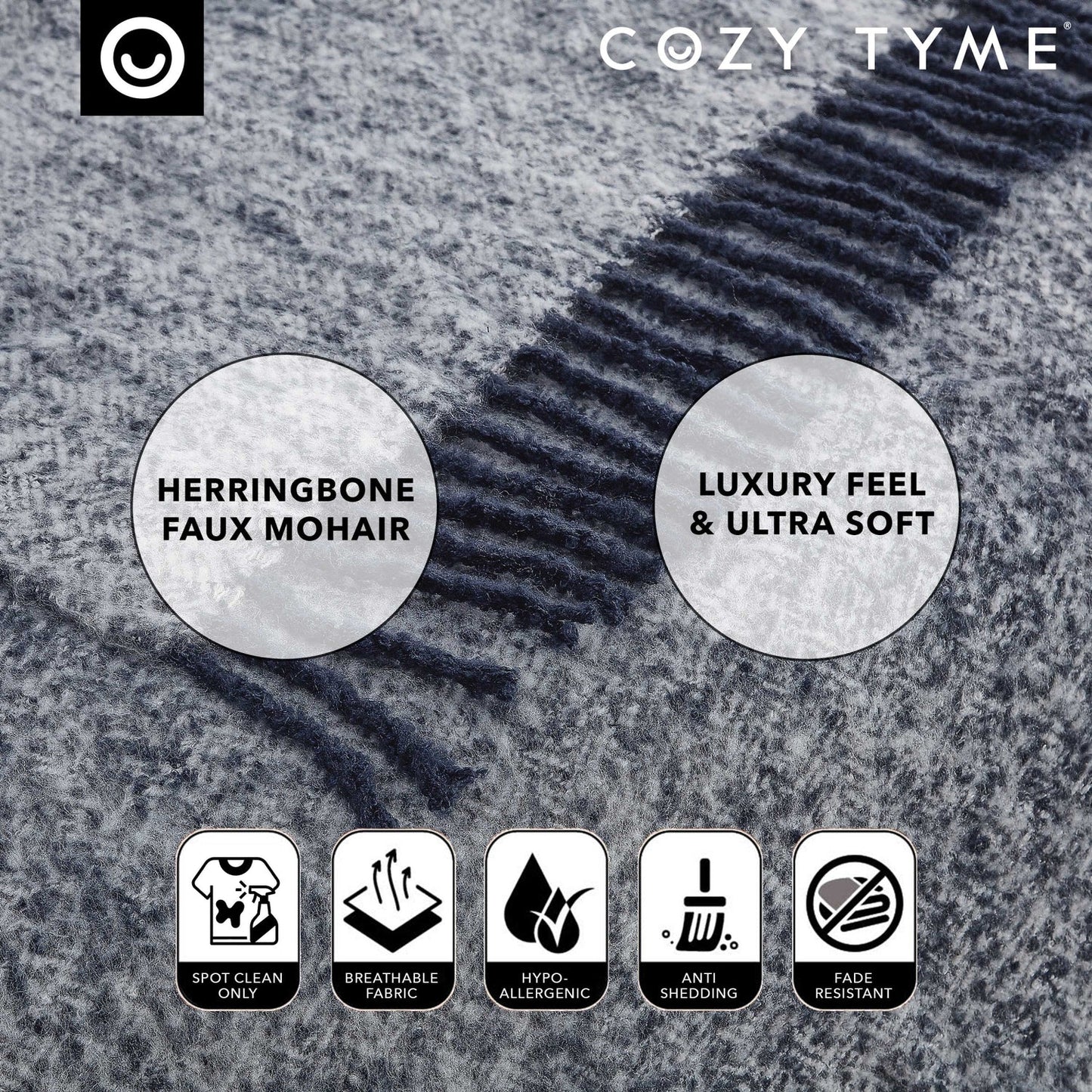 Samara Faux Mohair Throw