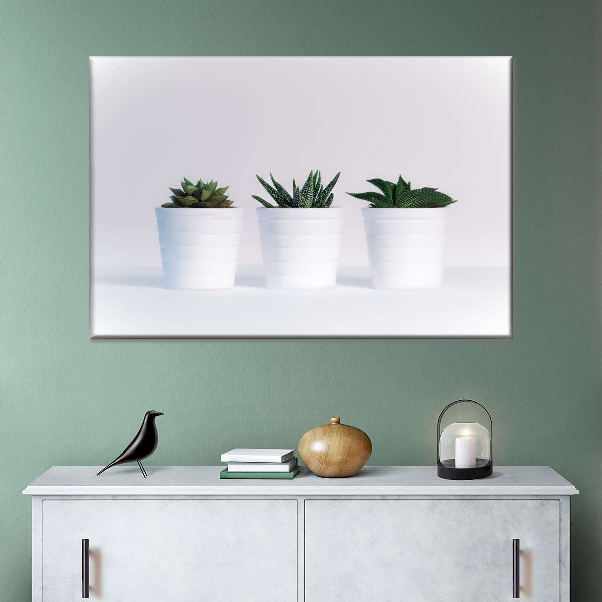 Three Succulents Wall Art