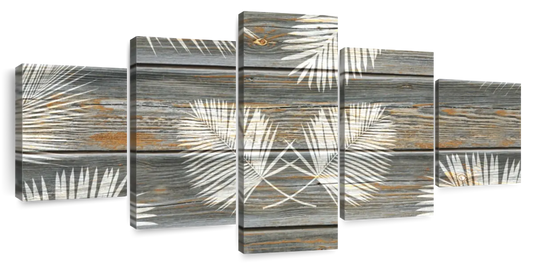 Wooden Palm Leaves Wall Art