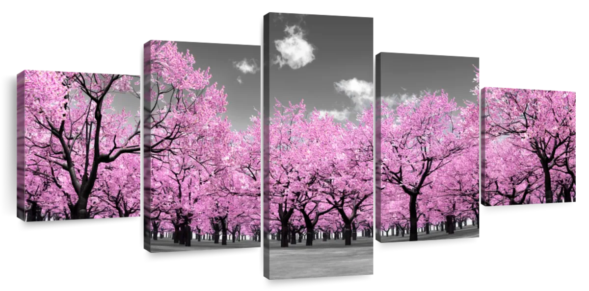 Pop Pink Forest Wall Art