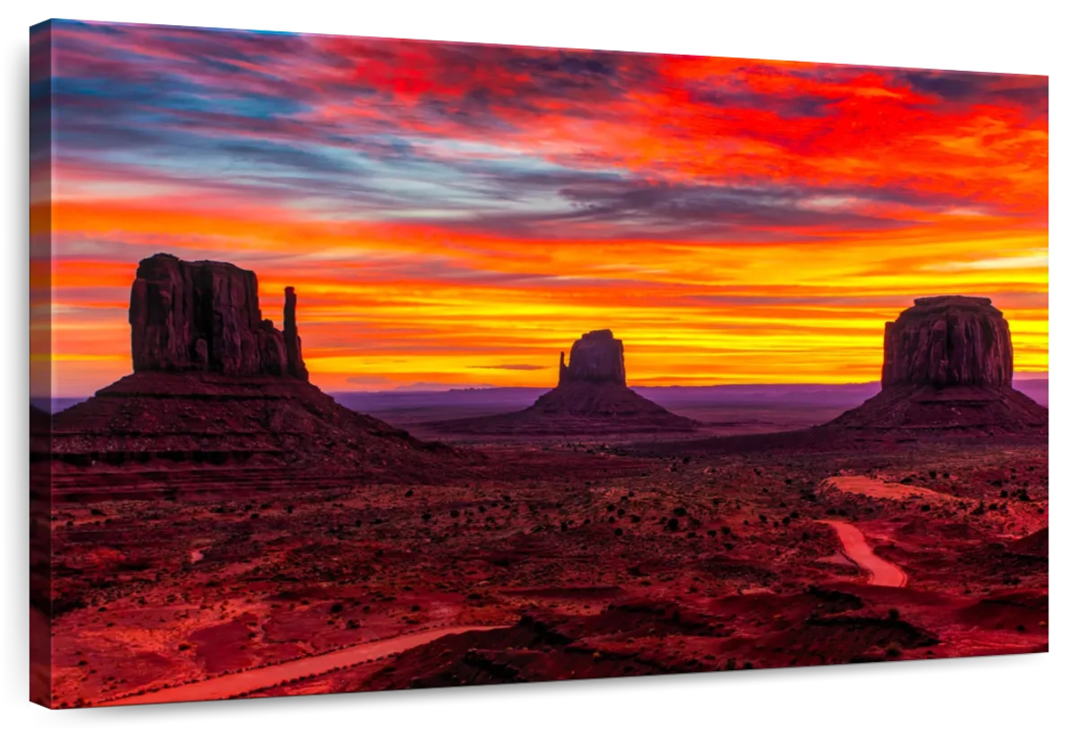 Monument Valley At Sunset Wall Art