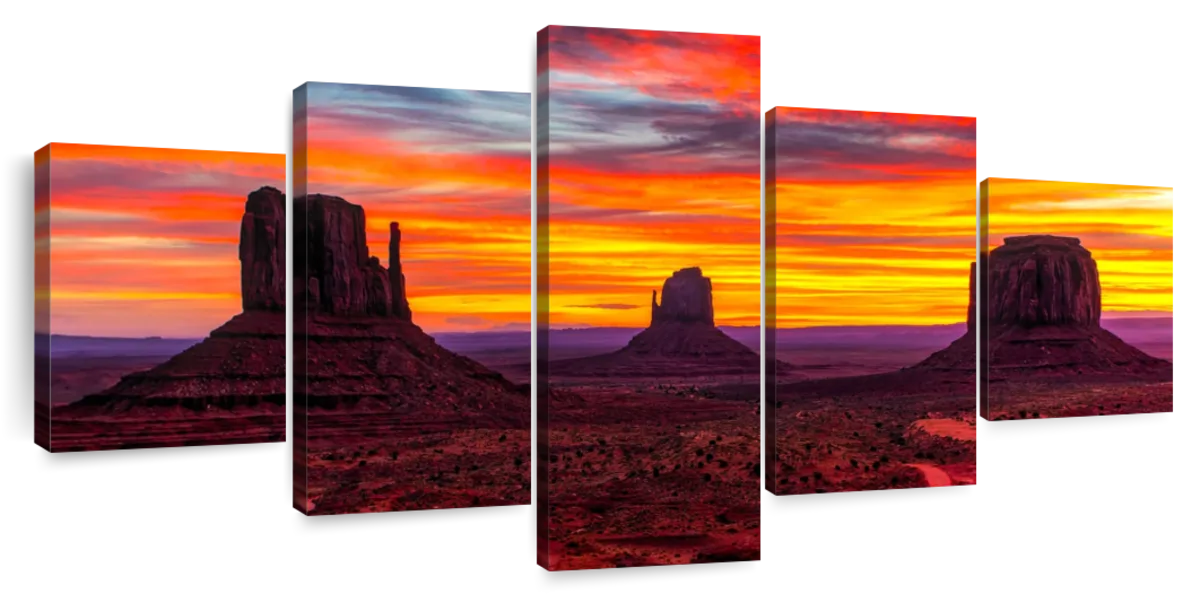 Monument Valley At Sunset Wall Art