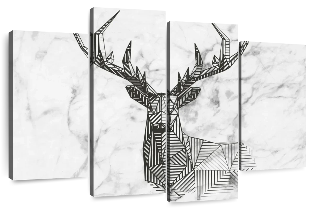 Geometric Stag Wall Art
