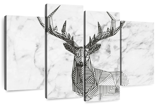 Geometric Stag Wall Art