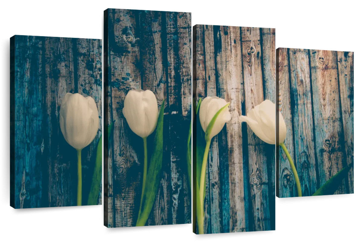 Pristine White Tulips Wall Art