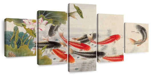 Japanese Koi Pond Wall Art