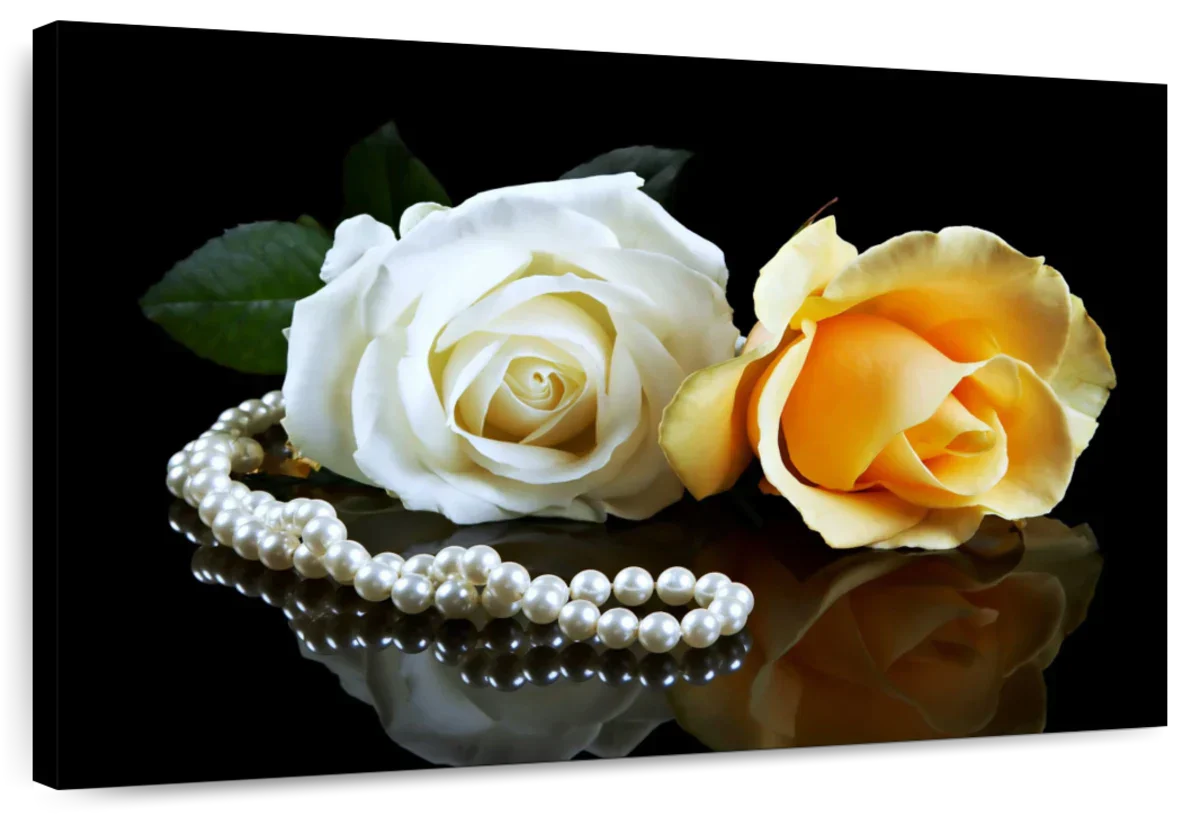 Pearls And Roses Wall Art