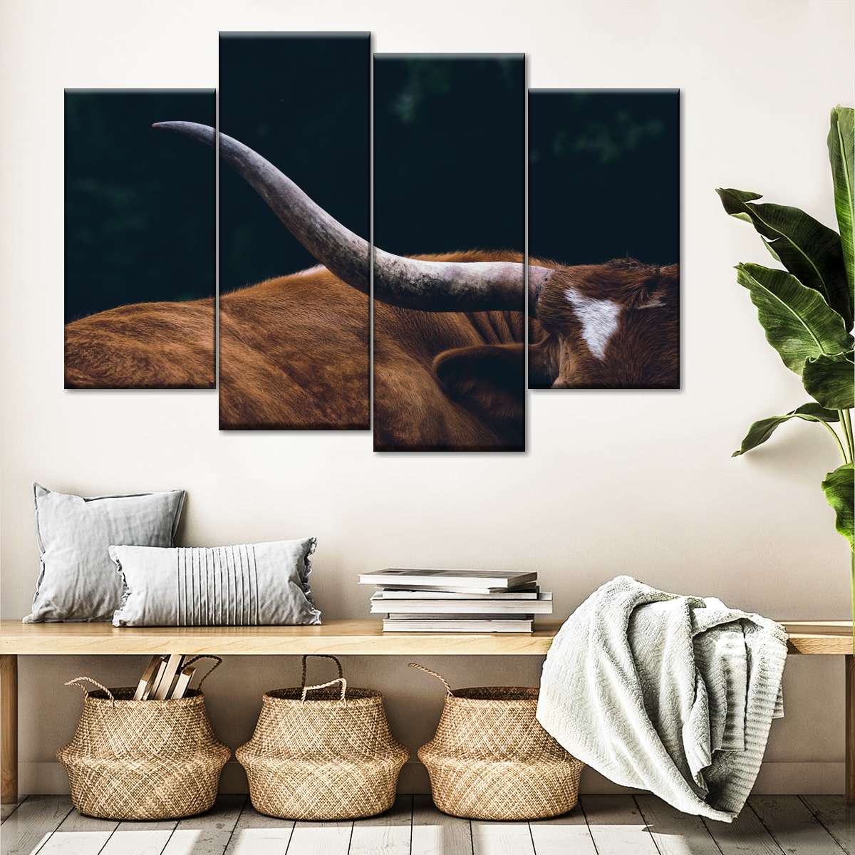 Cow Texas Longhorn Wall Art