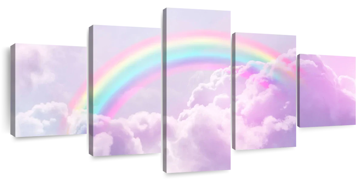 Rainbow On Clouds Wall Art