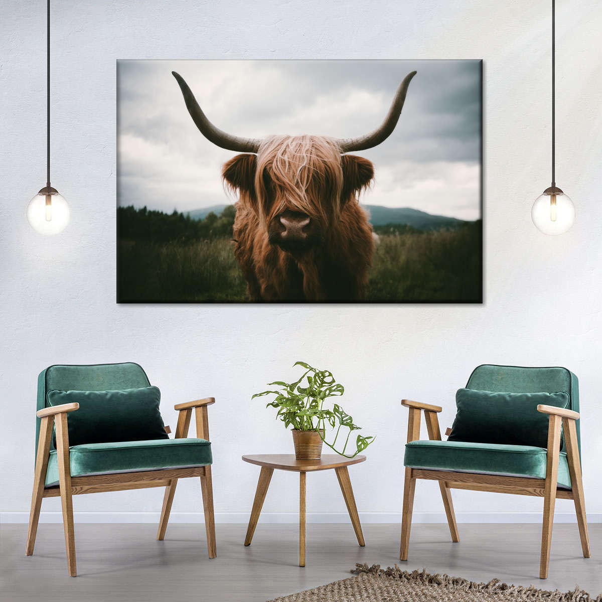 Open Field Highland Cow Wall Art