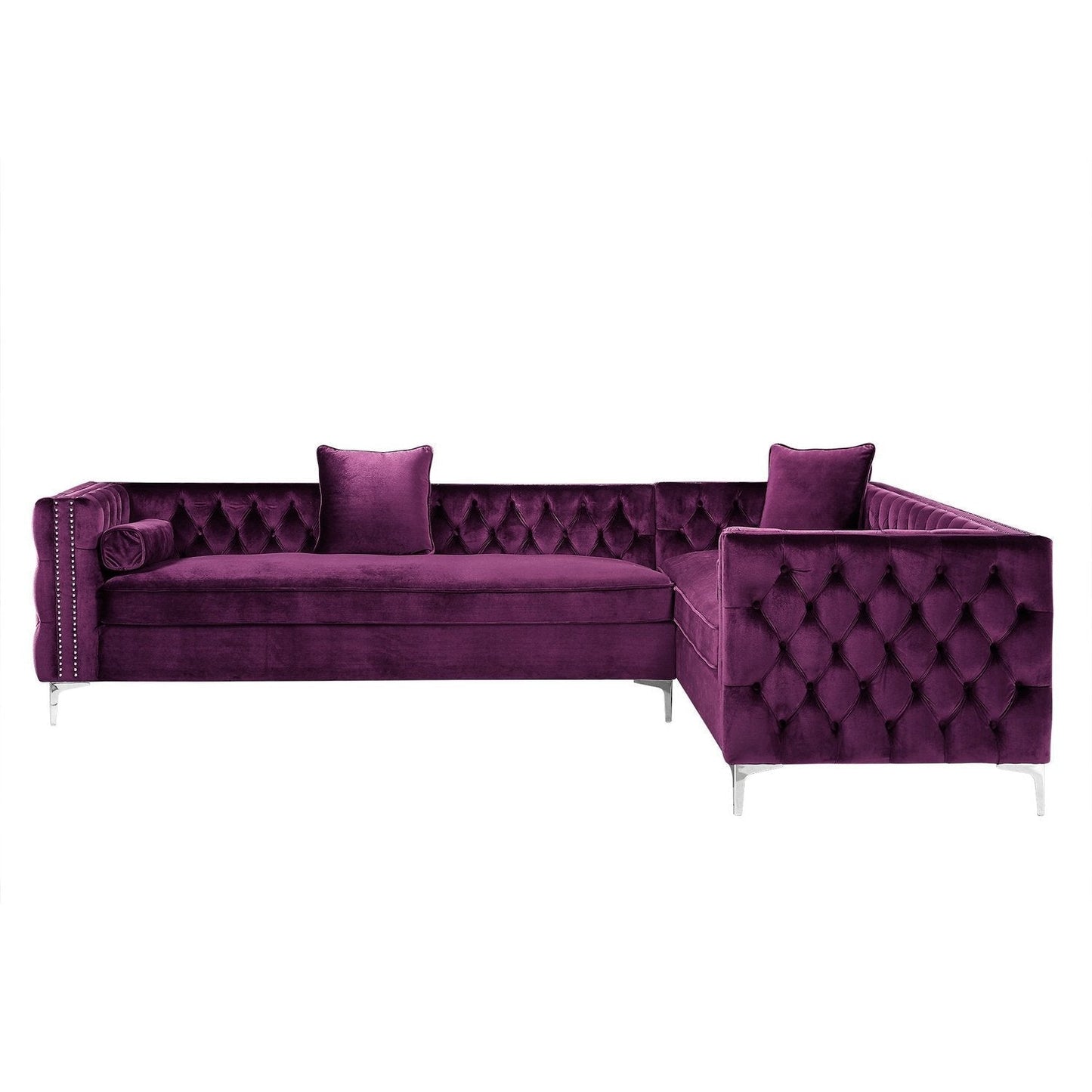 Giovanni Velvet Corner Sectional Sofa