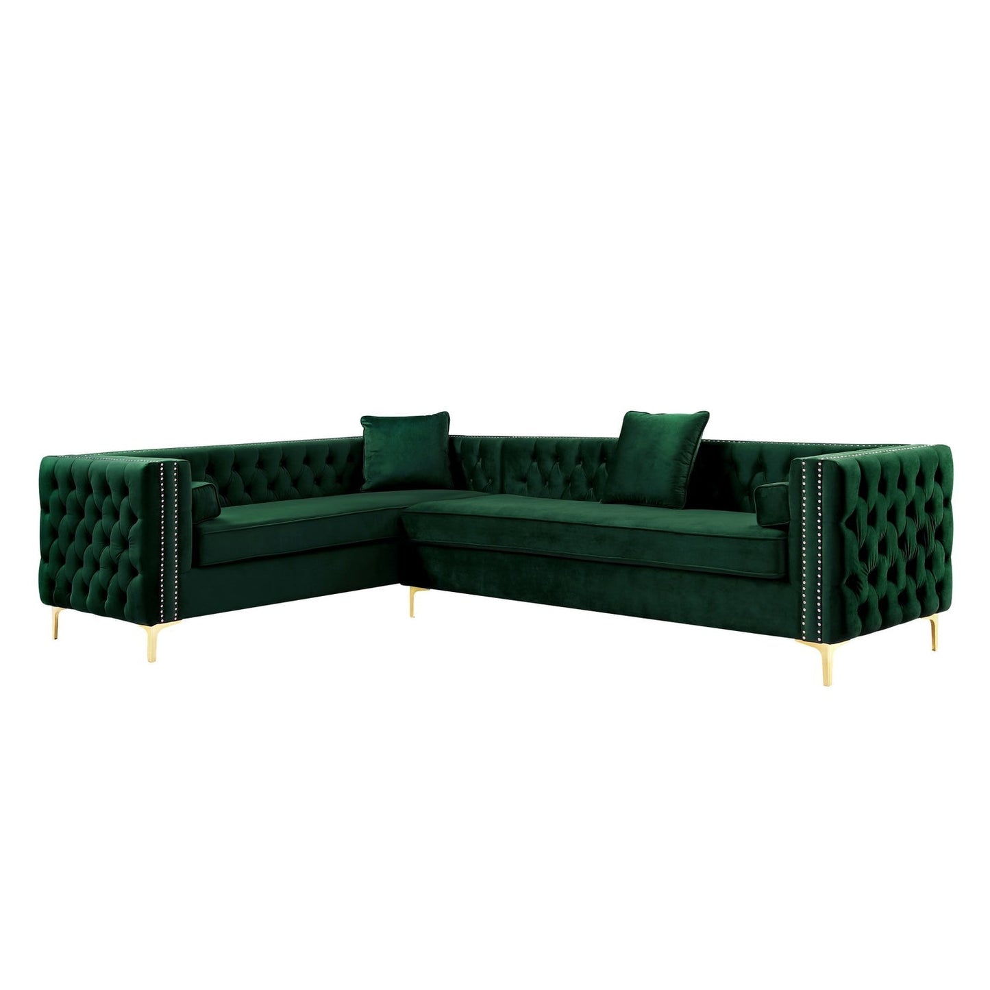 Giovanni Velvet Corner Sectional Sofa