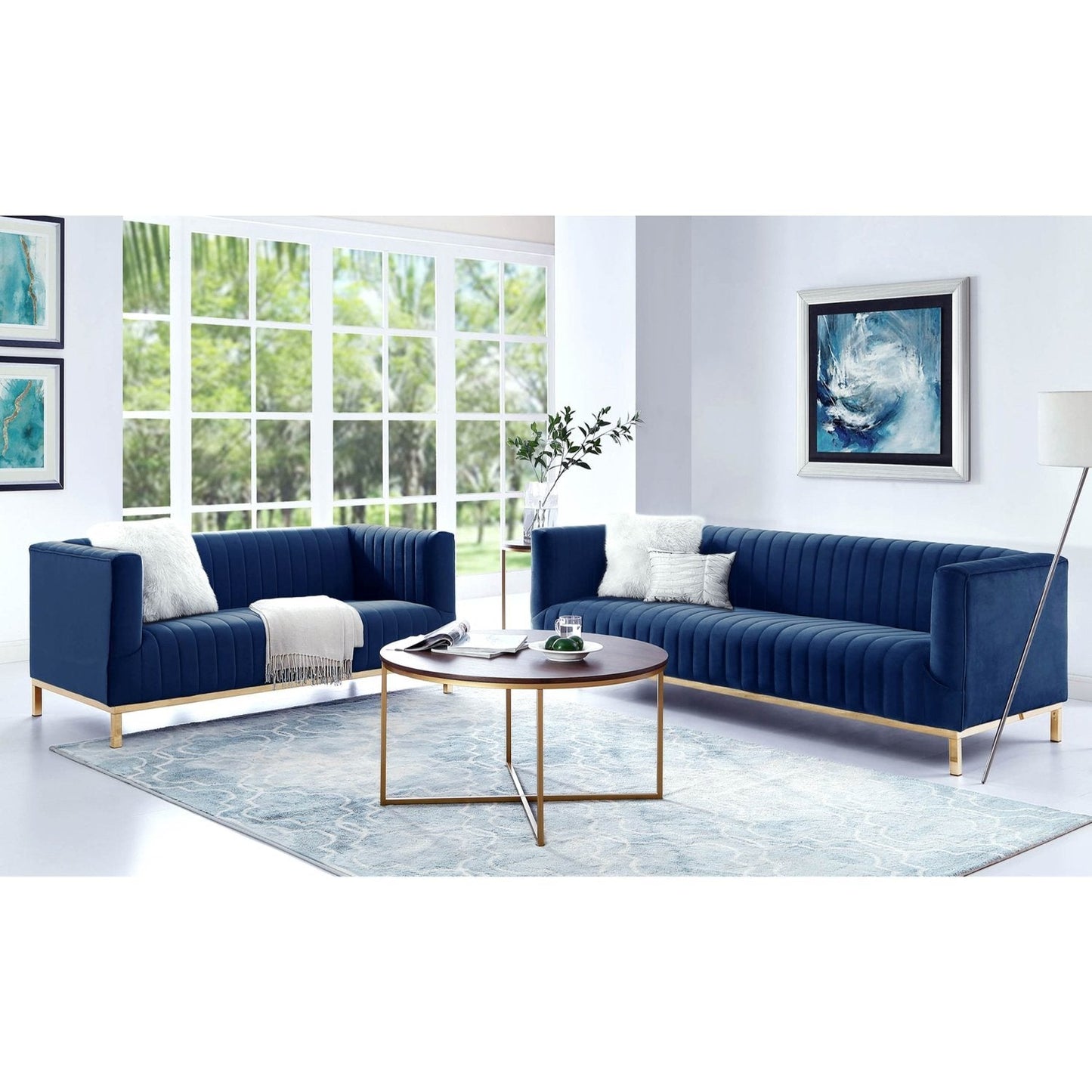 Sean Velvet 3-Seat Sofa