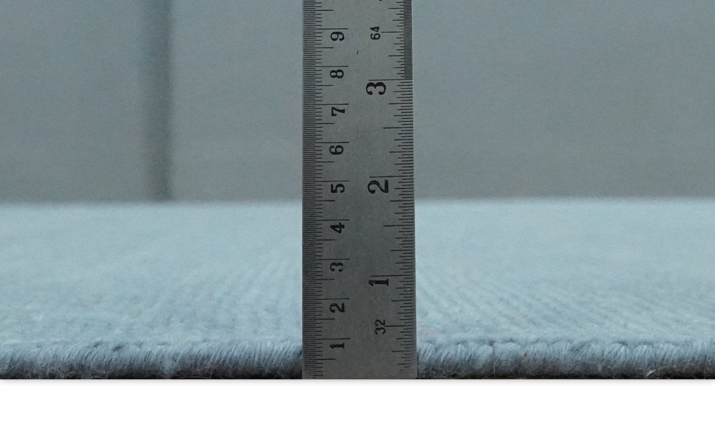 Solid Plane Blue Custom Made Modern Hand knotted wool Area Rug