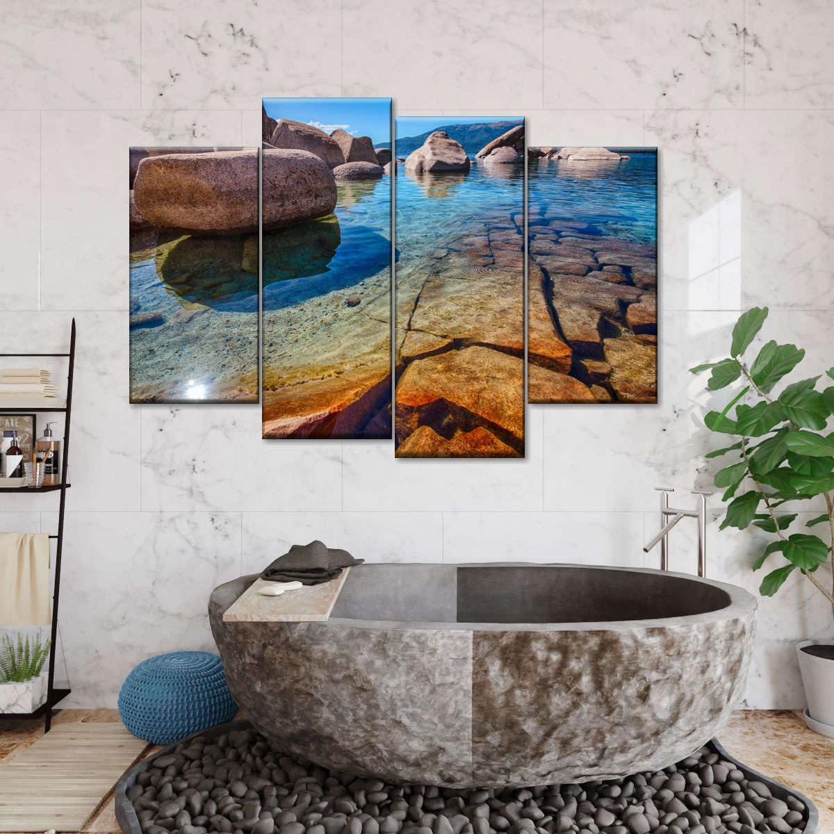 Lake Tahoe Stones Wall Art