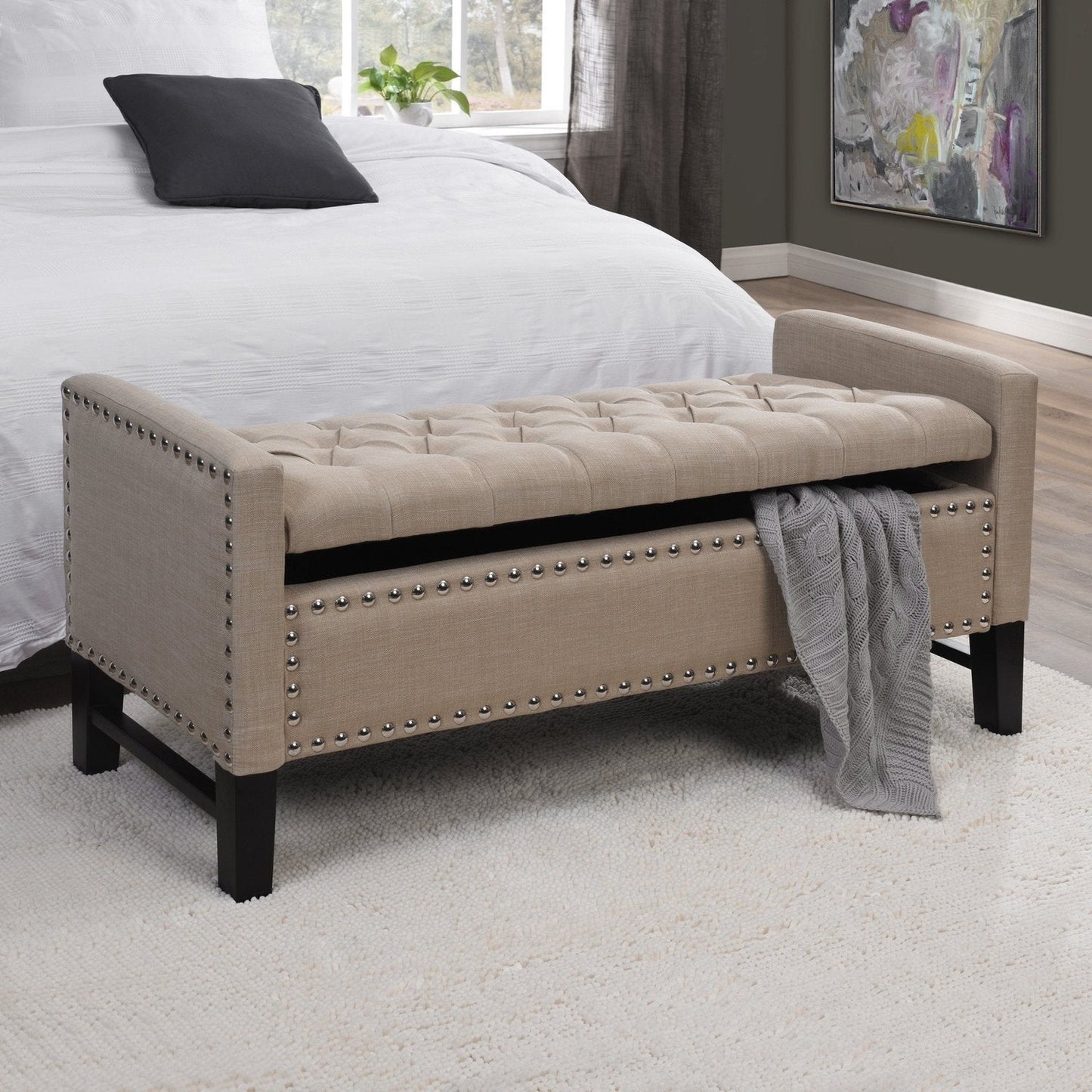 Columbus Linen Storage Bench