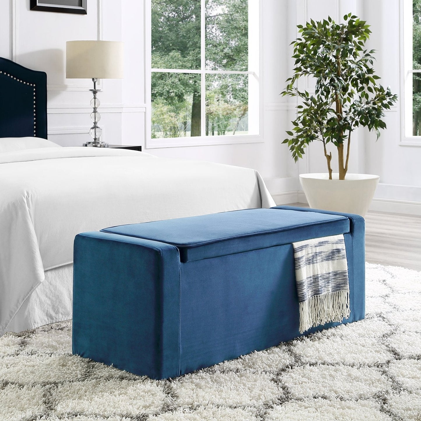 Fabroni Velvet Storage Bench