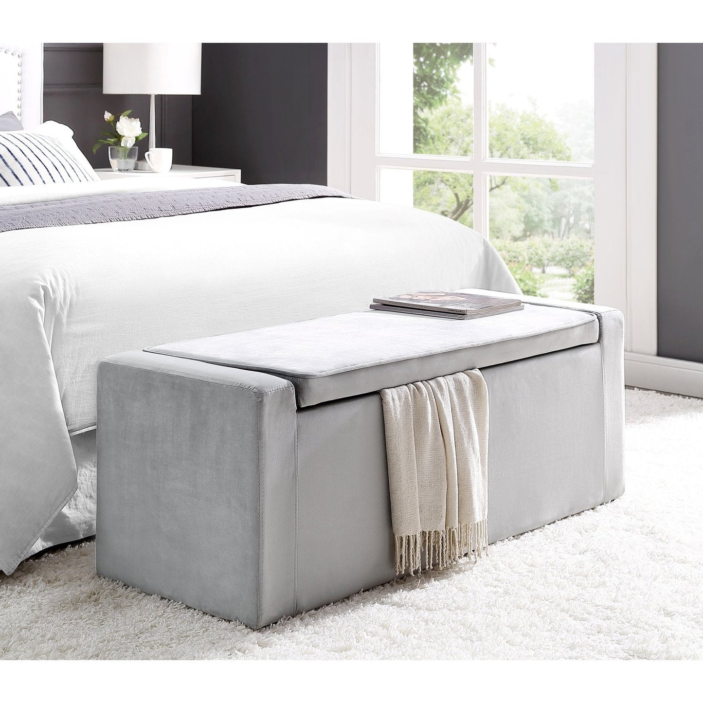 Fabroni Velvet Storage Bench