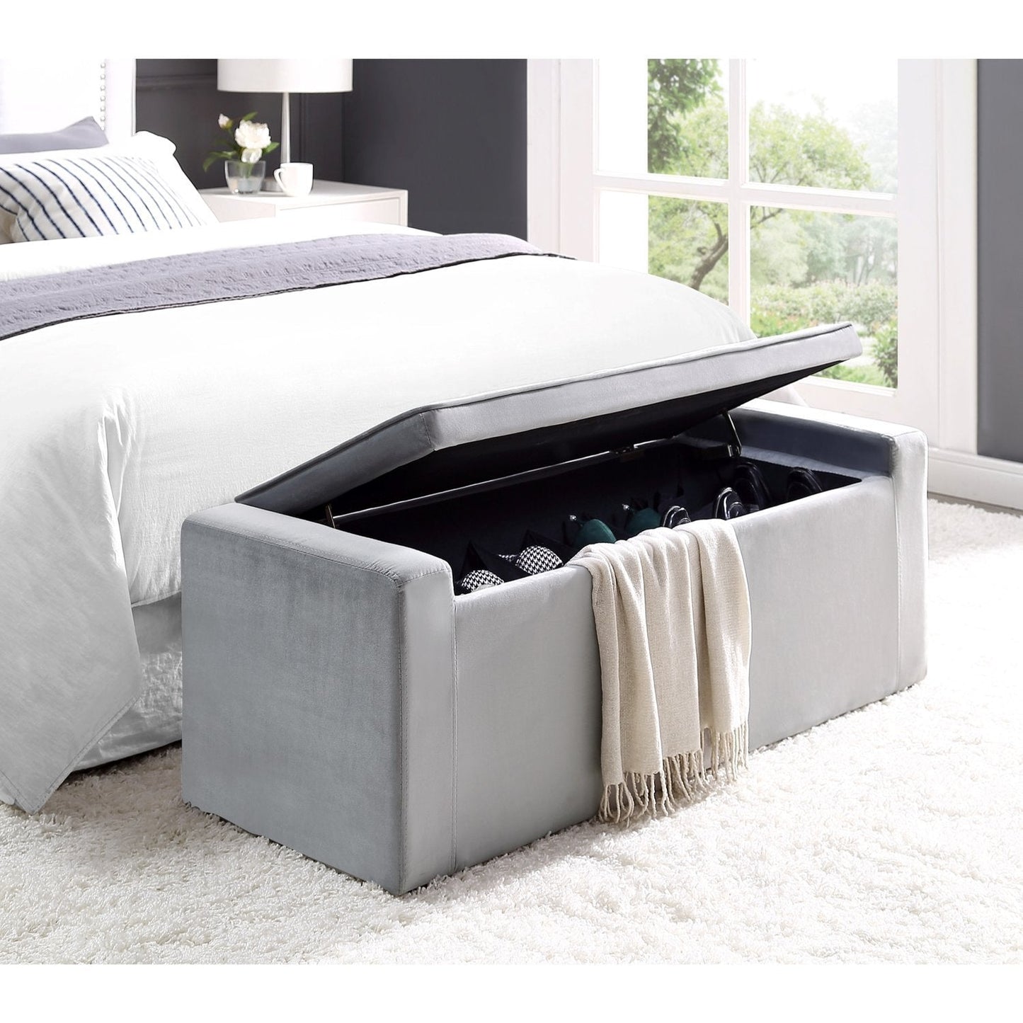 Fabroni Velvet Storage Bench