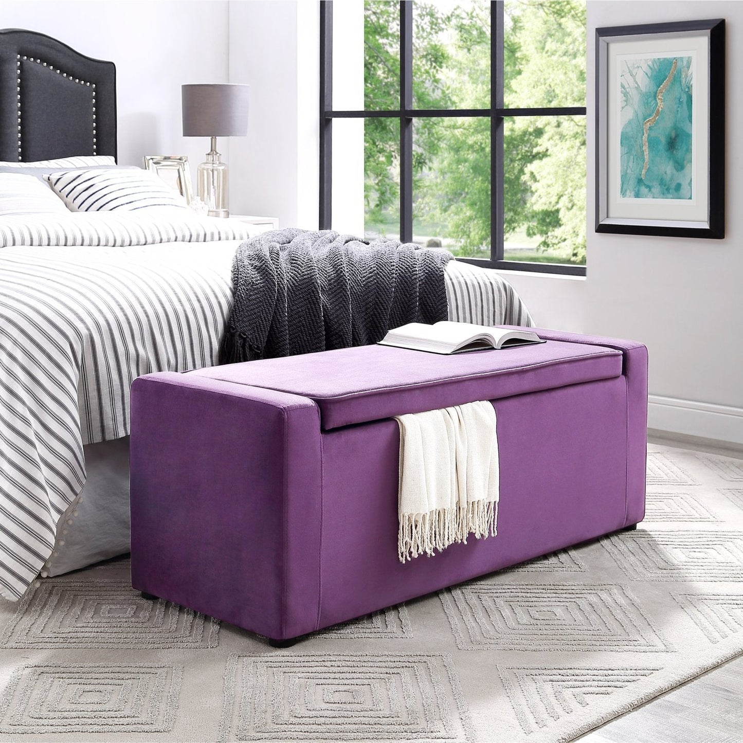 Fabroni Velvet Storage Bench