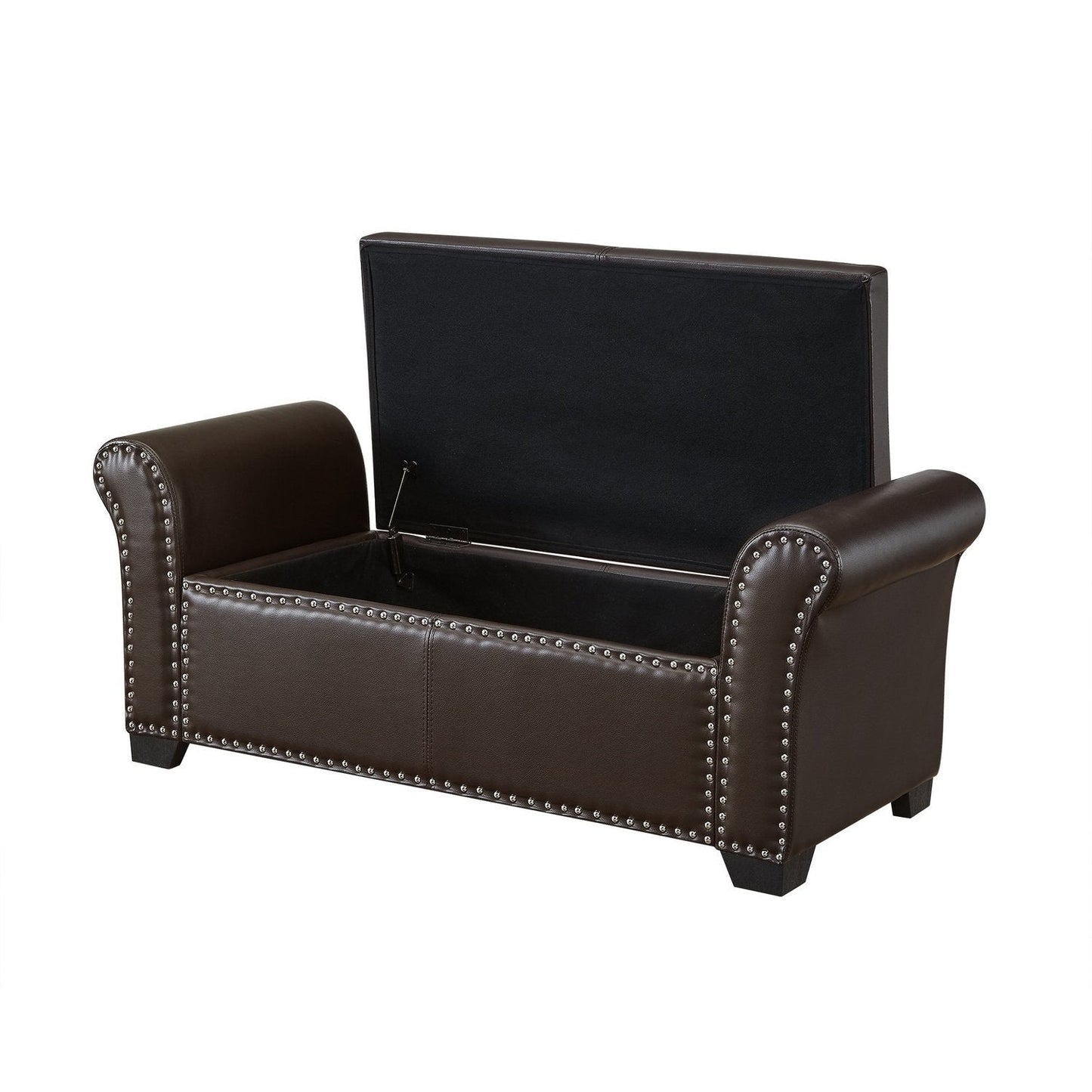 Noah PU Leather Storage Bench