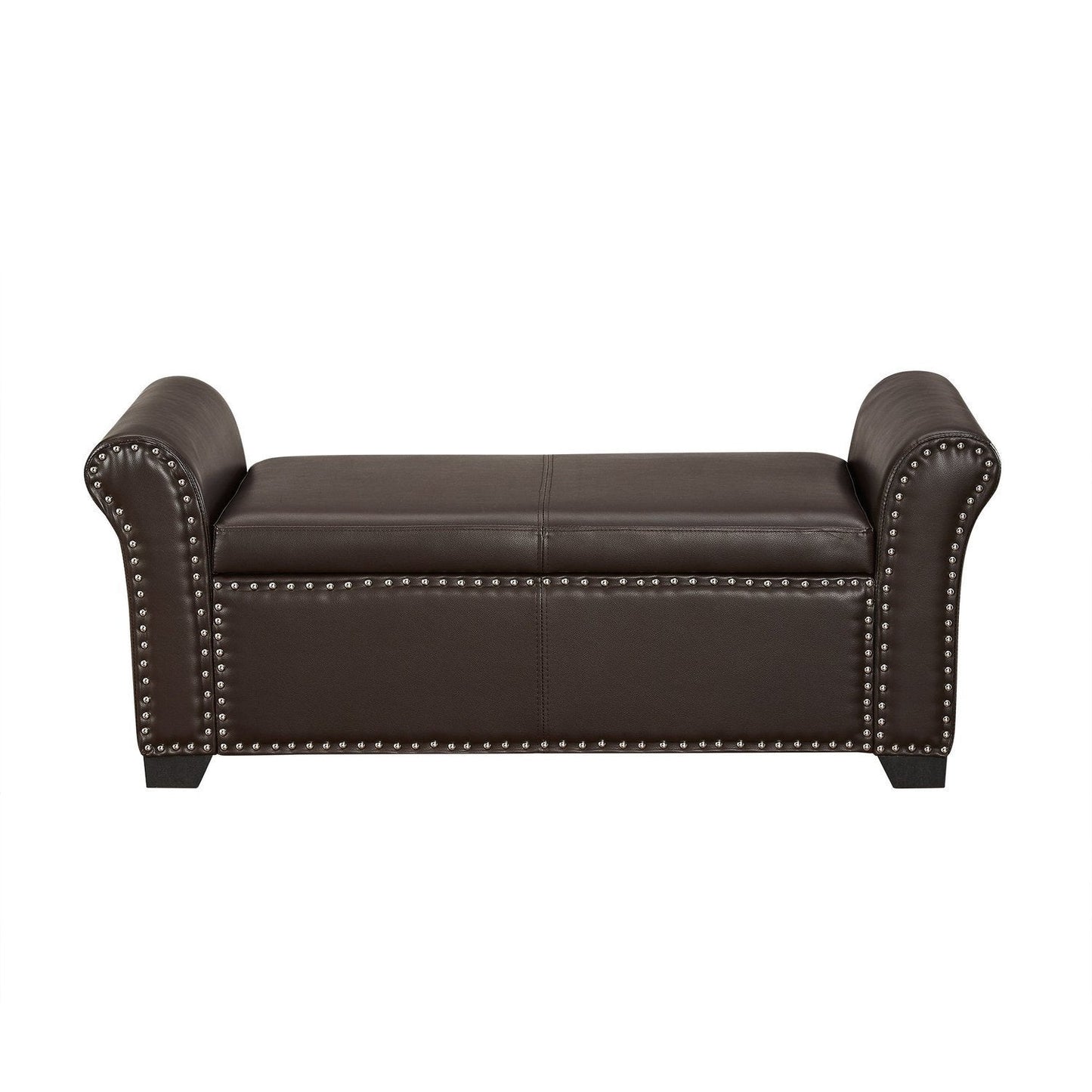 Noah PU Leather Storage Bench