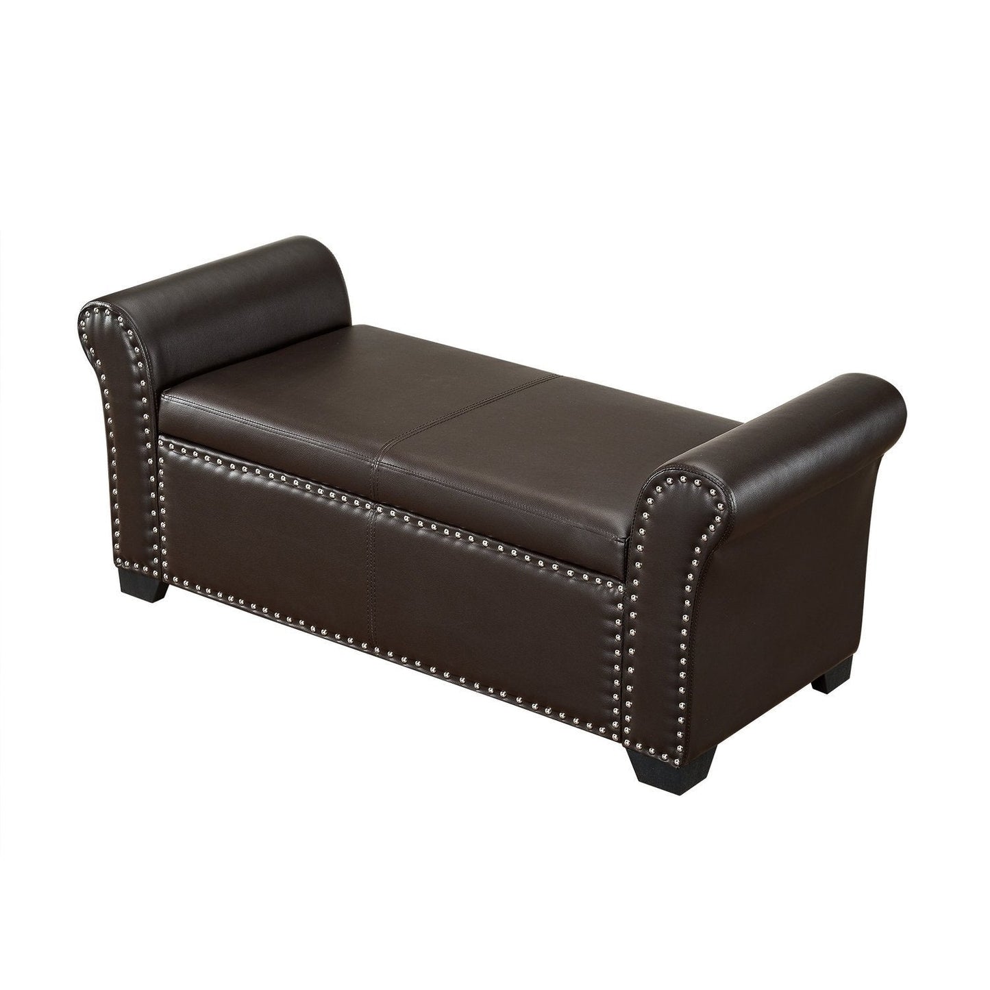 Noah PU Leather Storage Bench