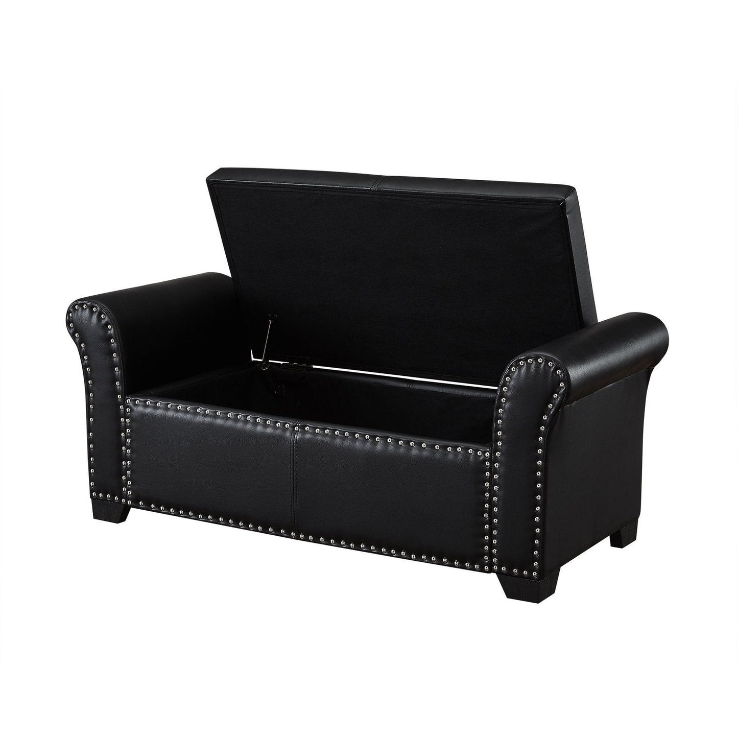 Noah PU Leather Storage Bench