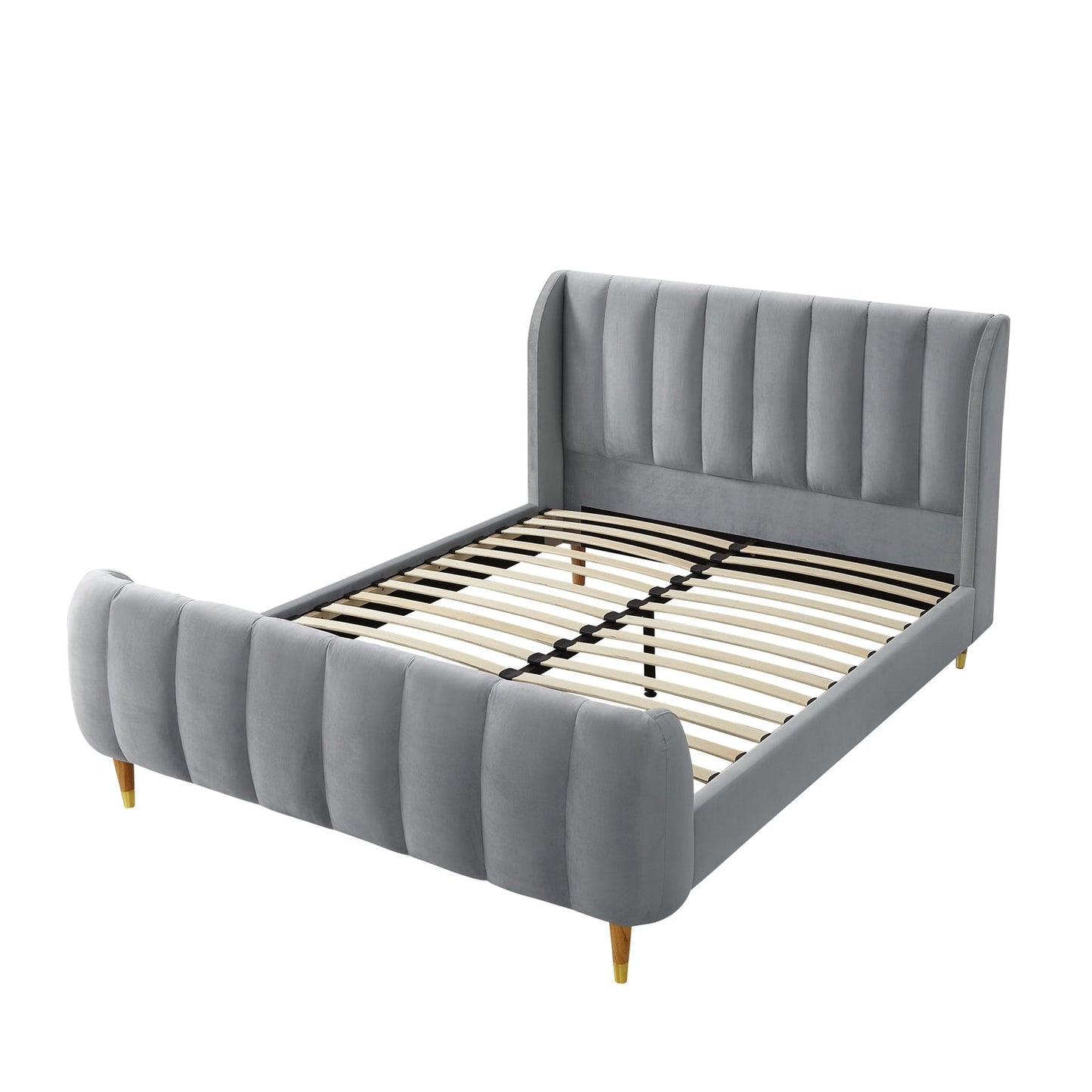 Misael Velvet Platform Bed