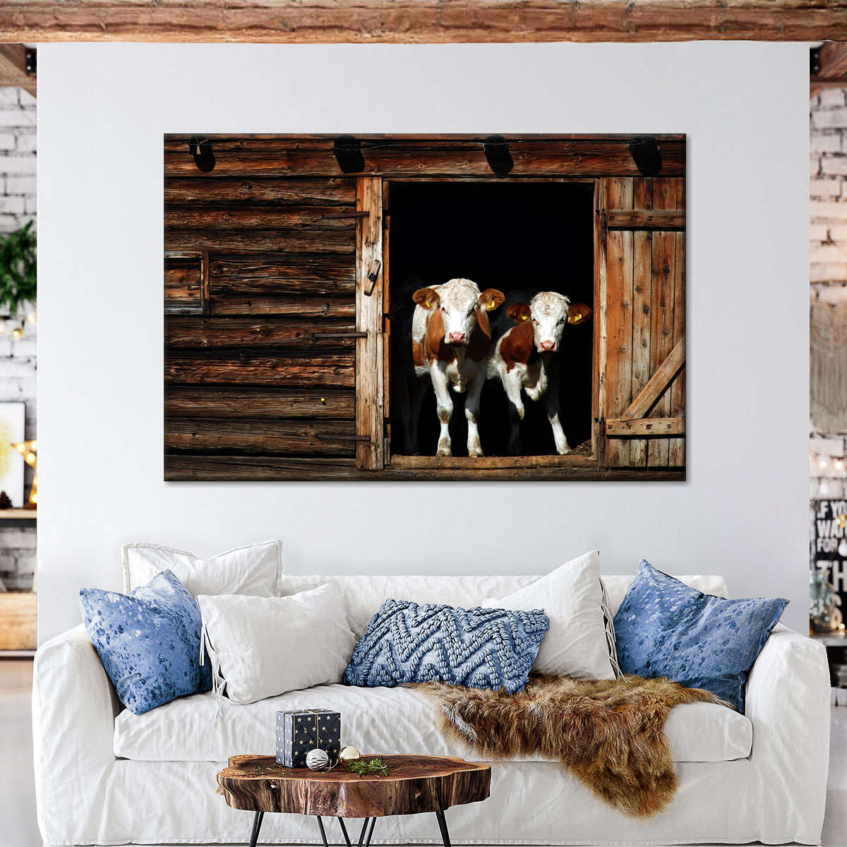 Pair Of Cows Wall Art