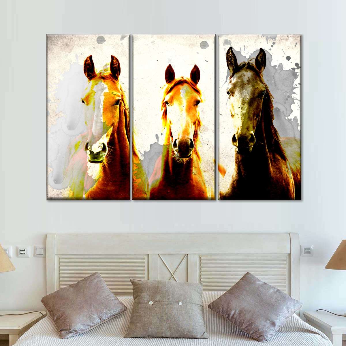 Three Horse Heads Wall Art