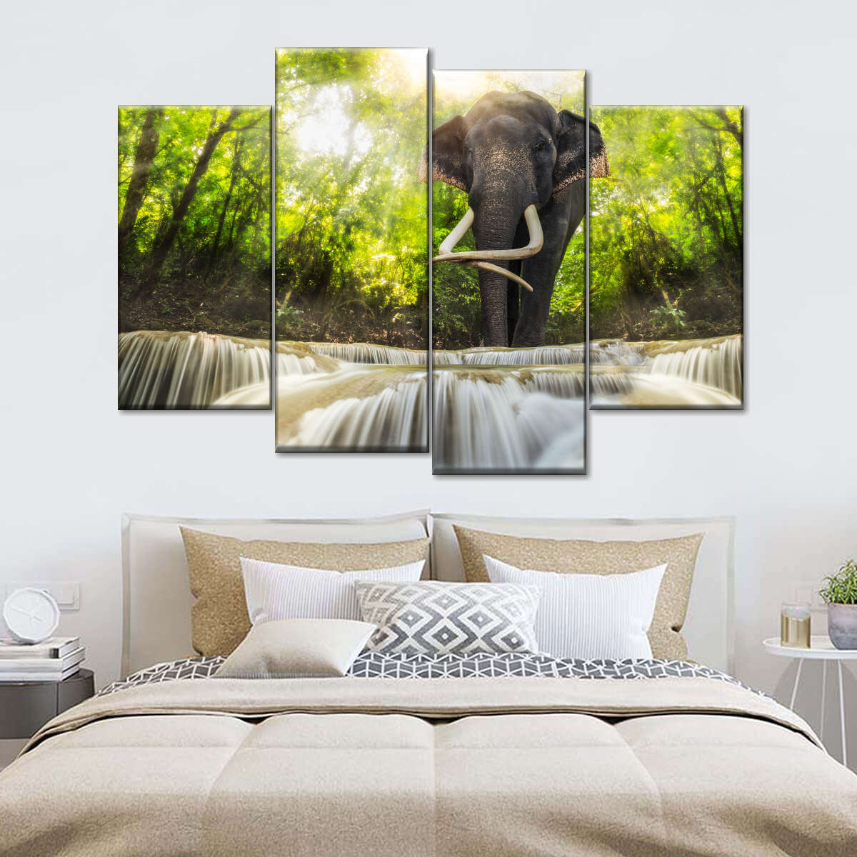 Waterfall Elephant Wall Art