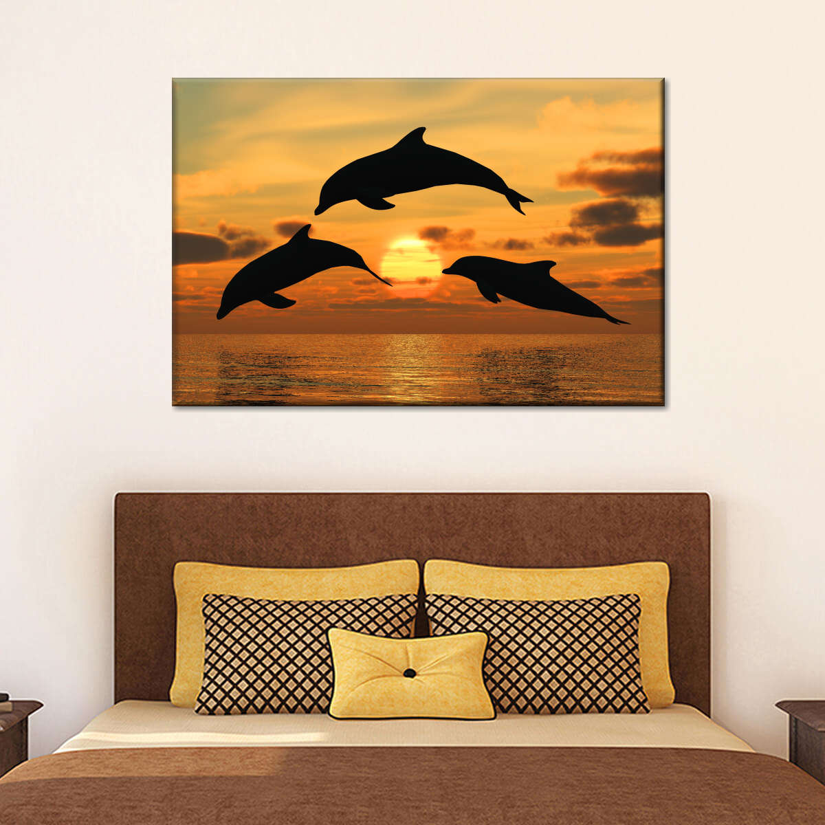 Flying Dolphins Wall Art