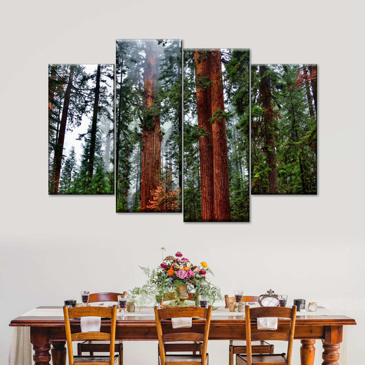 Vibrant Redwood Wall Art