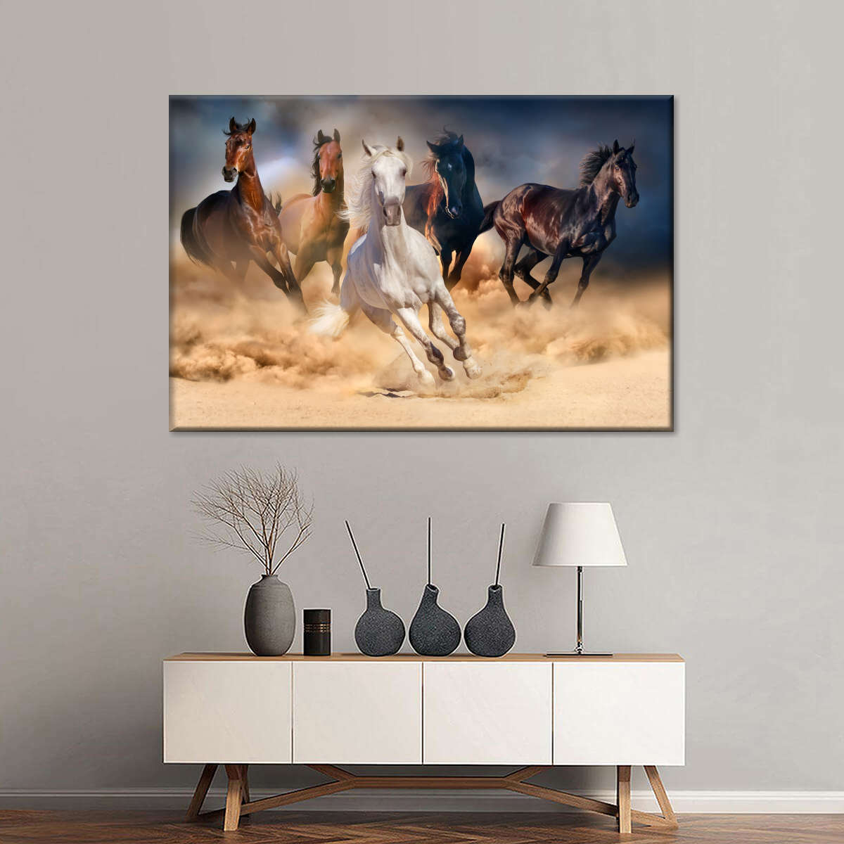 Running Herd Of Horses Wall Art